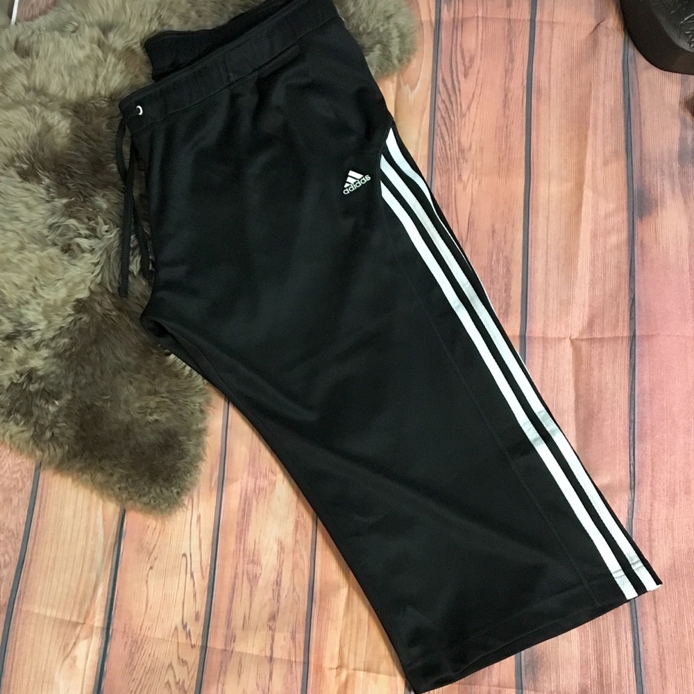 XL Adidas Cropped Drawstring Track Pants Racer - Picture 4 of 8
